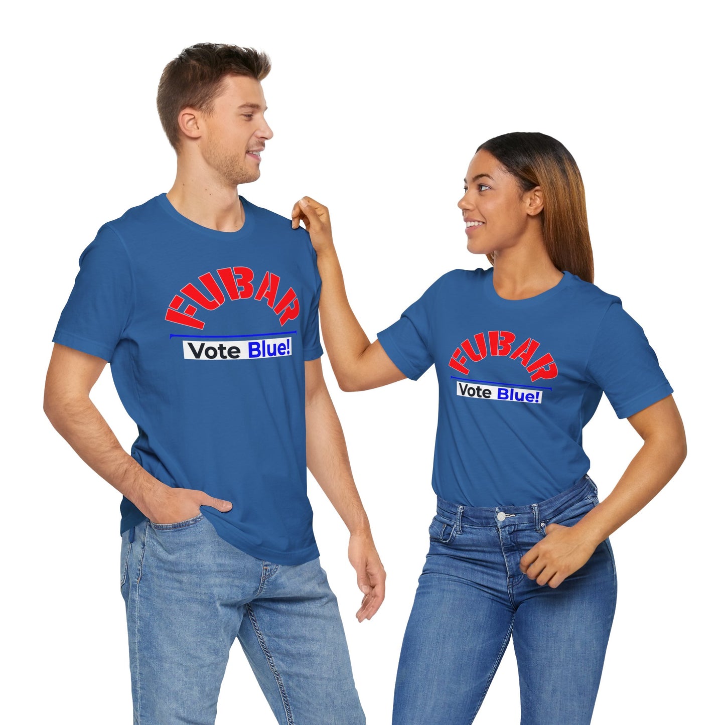 "Fubar - Vote Blue" - Unisex Retail Fit - Red Text on Dark Colors