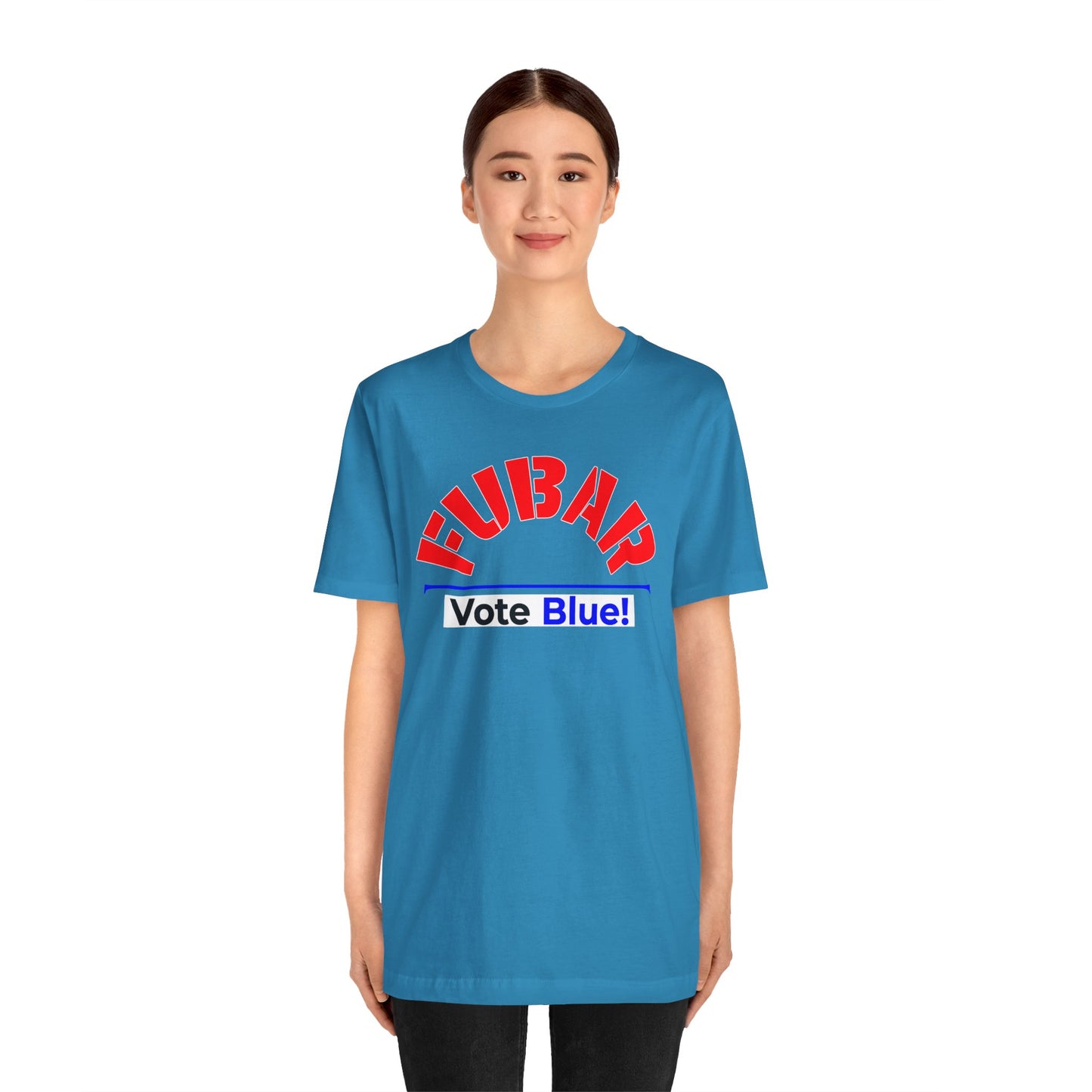 "Fubar - Vote Blue" - Unisex Retail Fit - Red Text on Dark Colors