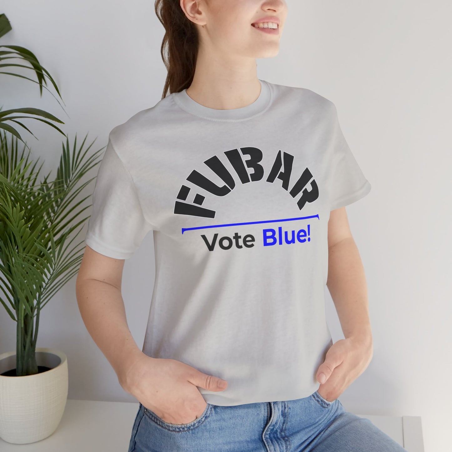 "Fubar - Vote Blue" - Unisex Retail Fit - Black Text