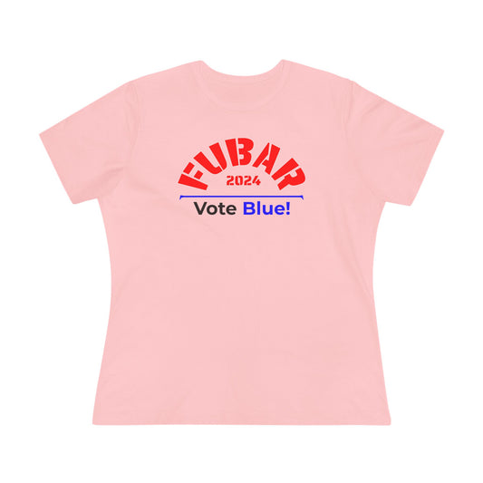 "Fubar 2024 - Vote Blue" - Women's Relaxed Fit -  Red Text on Lighter Colors