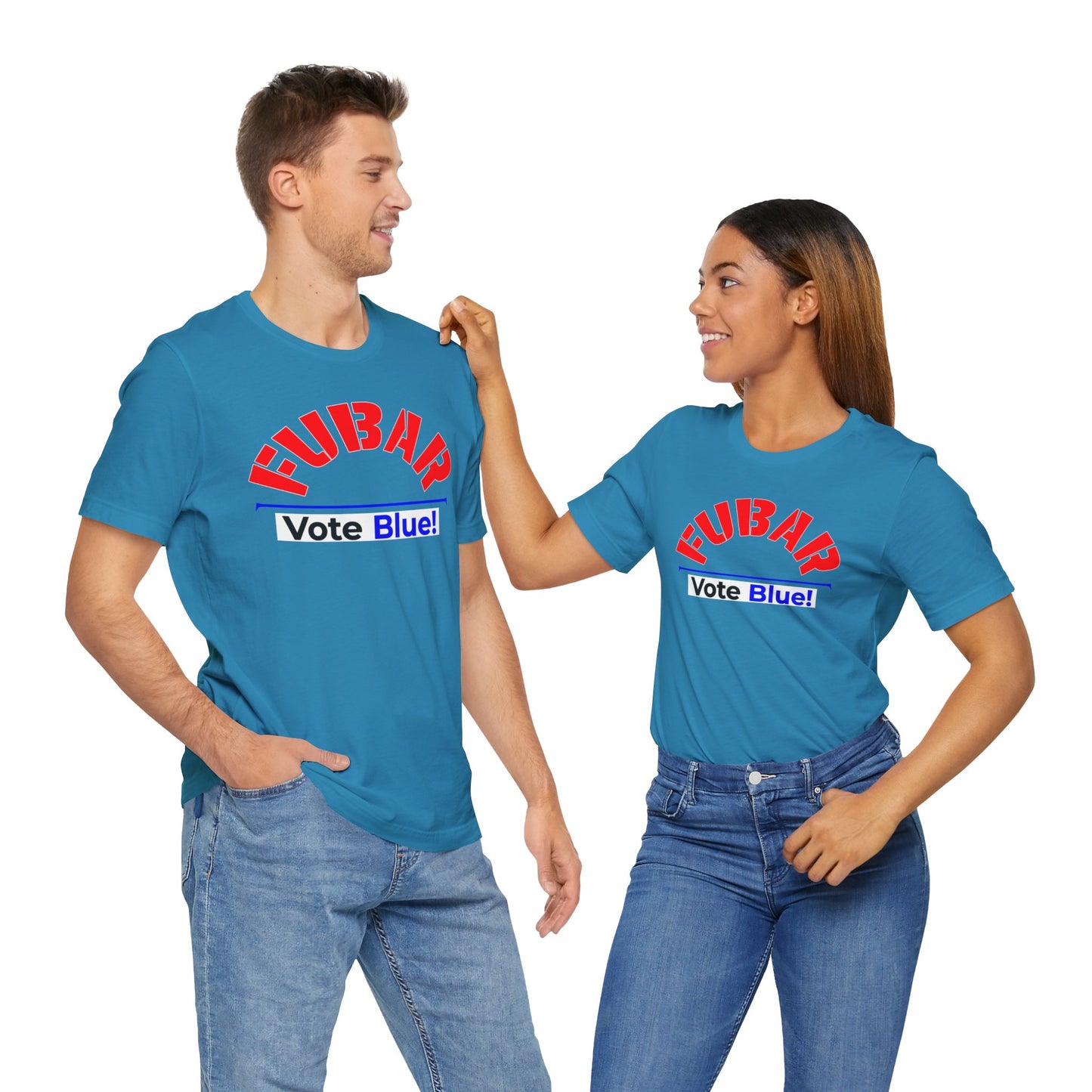 "Fubar - Vote Blue" - Unisex Retail Fit - Red Text on Dark Colors