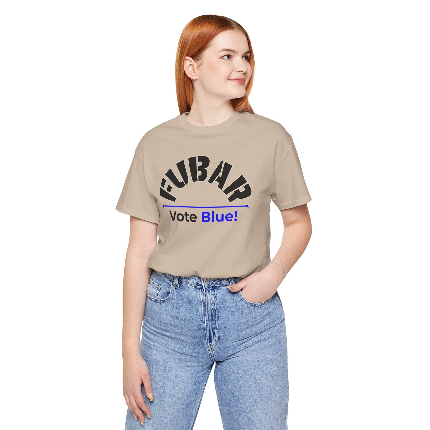 "Fubar - Vote Blue" - Unisex Retail Fit - Black Text